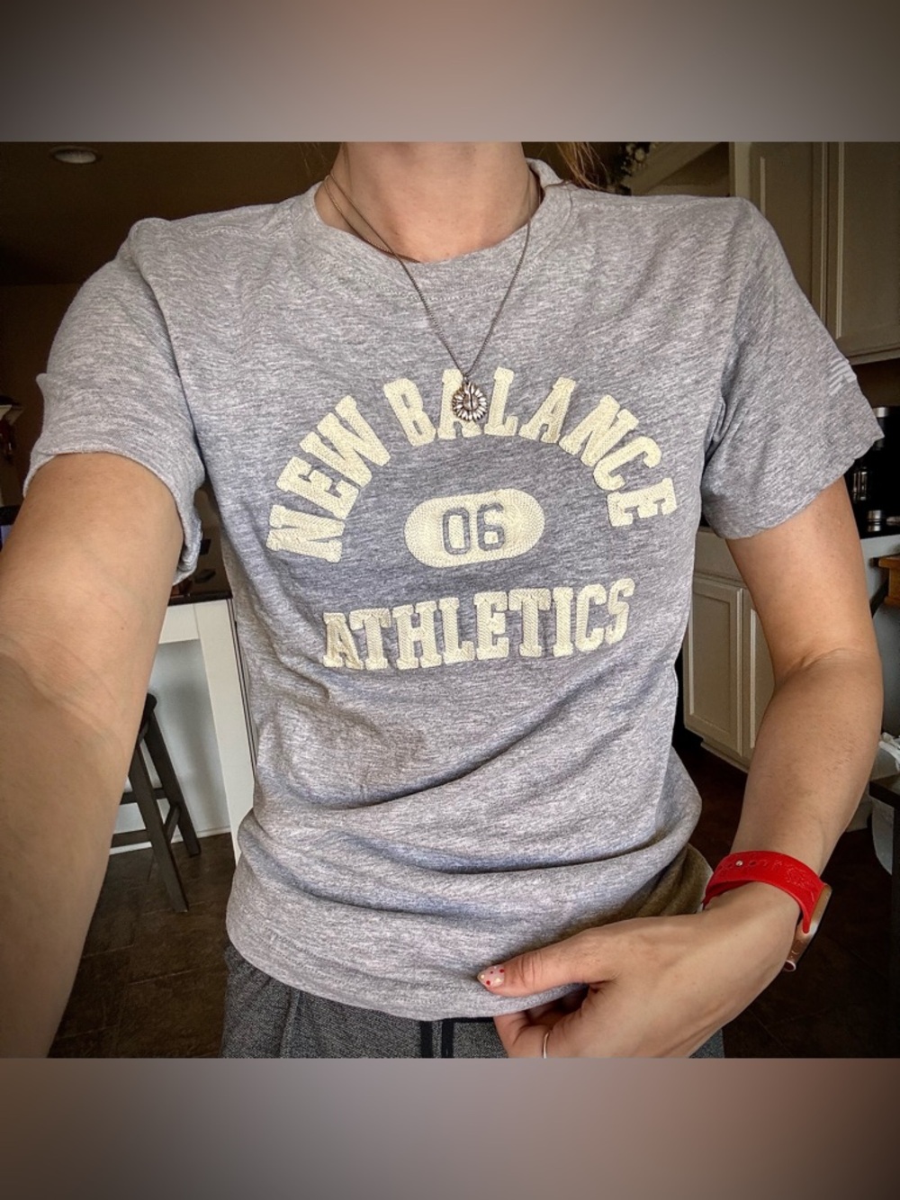Y2K Vintage 90’s New Balance Grey Crewneck Tshirt Top S XS